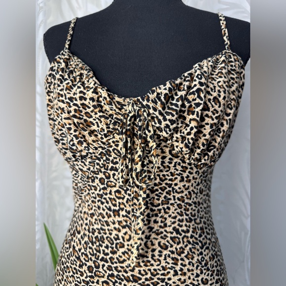 SHEIN Leopard Print Mini Dress with Spaghetti Straps - Picture 5 of 9